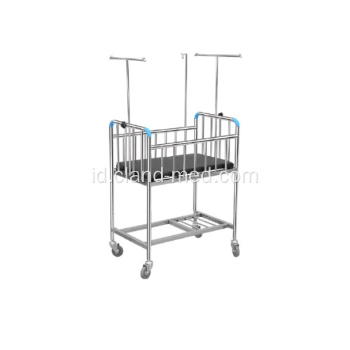 Tempat Tidur Bayi Baru Lahir Stainless Steel Dengan Atau Tanpa Bantalan